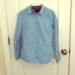 Baby blue button down TH